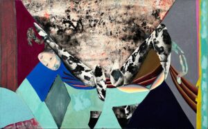 Christine Krämer · Astronaut 27 · 2024 · 80 x 130 cm · oil and acrylic on canvas Christine Krämer · Astronaut 27 · 2024 · 80 x 130 cm · oil and acrylic on canvas