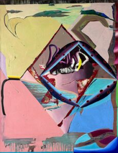 Christine Krämer (Landscapes) · Gideon · 2024 · 170 x 130 cm · oil, spray, and acrylic on canvas