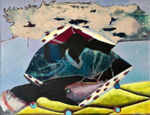 Christine Krämer (Landscapes) · Gallipoli · 2023 · 130 x 170 cm · oil, spray, and acrylic on canvas