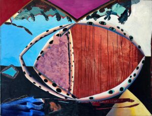 Christine Krämer (Landscapes) · Untitled · 2023 · 130 x 170 cm · oil, spray, and acrylic on canvas