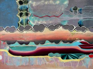 Christine Krämer (Landscapes) · Indian Circus · 2024 · 120 x 160 cm · oil, spray, and acrylic on canvas