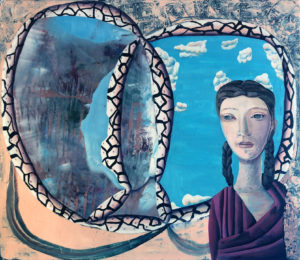 Christine Krämer · Astronaut 9 · 70 x 80 cm · 2019 · oil on canvas Christine Krämer · Astronaut 9 · 70 x 80 cm · 2019 · oil on canvas