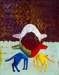 Christine Krämer · Untitled · 1991 · 150 x 180 cm · oil, acrylic, dispersion, spray on canvas Christine Krämer · Untitled · 1991 · 150 x 180 cm · oil, acrylic, dispersion, spray on canvas